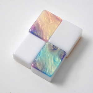 Customized 160 American Crystal American <b>Mahjong</b> Hand-painted Modern Foldable <b>Mahjong</b> Acrylic Tiles <b>Set</b> Luxury Game Gift - Product Image 2