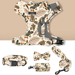 Neueste verstellbare Luxus Personalisieren Hunde geschirr Set Benutzer definierte Sublimation Haustier Halsband Set Hunde geschirr Leine - Product Image 1