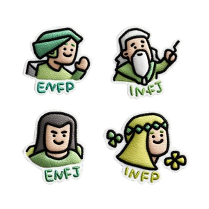 Toppe Ricamate Personalizzate con 16 Personalità <span class=keywords><strong>ENFP</strong></span>, Toppe Termoadesive per Cappelli MBTI - Product Image 5