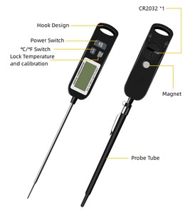 Thermomètre numérique à lecture rapide instantanée, type sonde longue, étanche, pour la <span class=keywords><strong>cuisine</strong></span>, les aliments, la viande, la cuisson - Product Image 2