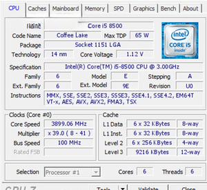 Horng shing Nhà cung cấp i5 8500 3 GHz 6 Core 6 chủ đề 9 Mb Bộ nhớ cache LGA1151 ổ cắm Bộ vi xử lý - Product Image 4