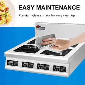 4 Burner Flat Industrial Commercial Induction Cooker Cooktops OEM Stove Top Hob Hot Plates Kitchen Electric Induction Range Top