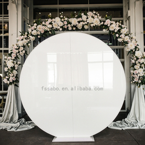 <strong>Simple</strong> Round Shape White Color PC PVC Modern Fancy High Class <strong>Wedding</strong> Events Banquet <strong>Backdrop</strong> <strong>Wedding</strong> for Decoration <strong>Backdrop</strong> - Product Image 4