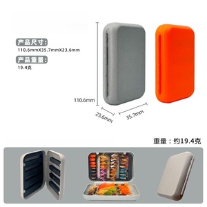 LINXI Boîte d'appâts mouches double face étanche avec doublure en mousse EVA gris <span class=keywords><strong>orange</strong></span> pour la pêche Boîte d'appâts et de leurres - Product Image 3