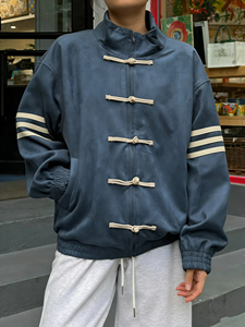 Custom Spring Fashion Streetwear Tangzhuang <strong>Jacket</strong> 100% Cotton Chinses <strong>Style</strong> Unisex Knot Button Tang <strong>Suit</strong> - Product Image 2