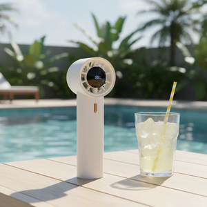 Contemporary hIgh Speed Fan Quiet <b>Small</b> Handheld Portable Electric Fan Handheld Rechargeable Mini Fan - Product Image 3