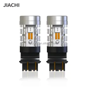 JIACHI FACTORY Dual Color Switchback 3157 BA15D 1156 Ba15s 7443 1157 Car Canbus T20 4SMD 1860 7020 Drl Car Led Reverse Led Light