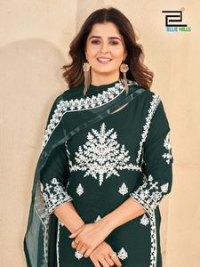 Top venta Kurti Pant Dupatta Set para Festival Ocasión Rayon Kurti Pant con Dupatta DE LA India - Product Image 4