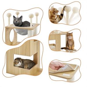 Casa Moderna para Gatos de Diseño Art Deco, Espaciosa, Transparente, Ecológica, de Madera y Sisal, de Alta Calidad, Fabricada por [Nombre del Fabricante] - Product Image 1