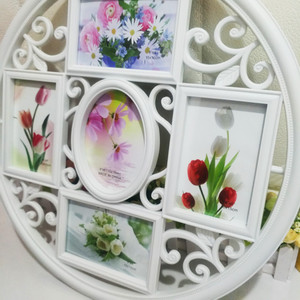 4x6 tường ảnh cắt dán khung tròn tròn tường treo hình ảnh cắt dán khung với lá trang trí - Product Image 3