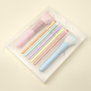 Professionnel 7 pièces bonbons maquillage <span class=keywords><strong>pinceau</strong></span> ensemble coloré poignée <span class=keywords><strong>fard</strong></span> <span class=keywords><strong>à</strong></span> paupières brosse flamme poudre brosses <span class=keywords><strong>pas</strong></span> <span class=keywords><strong>cher</strong></span> Logo personnalisé outils cosmétiques - Product Image 1