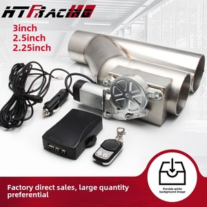 SPEEDRACING TP-1002 Système d'échappement universel en acier inoxydable 76 mm en Y à soupape unique contrôlée électroniquement - Product Image 4