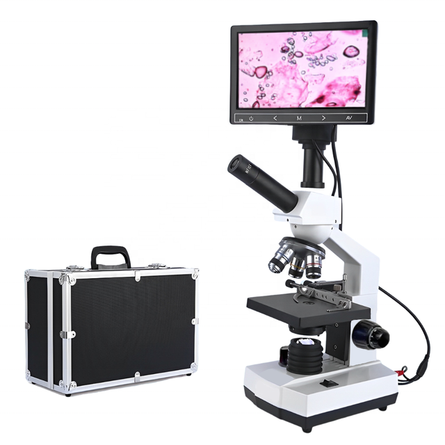 WEIAI Top Selling HD Screen LED Light Digital 40-1600X Lab Medical Cell Biological Binocular Microscopes for Students Laboratory