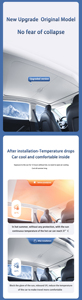 Kction mise à niveau pare-soleil rétractable pour <span class=keywords><strong>Tesla</strong></span> modèle <span class=keywords><strong>Y</strong></span> 2021-2025 nouveau toit en verre avant arrière toit ouvrant lucarne ascenseur pliable - Product Image 4