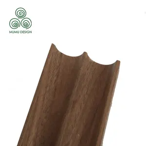MUMU油面全实心木质当代豪华家居装饰瓷砖3D曲线木质墙板