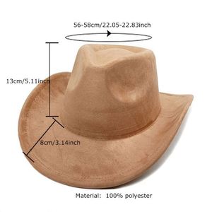 Sombrero Vaquero de Gamuza de Moda en 24 Colores, Novedad 2025, para Hombre y Mujer, Estilo Casual, Retro, Simple, para Viajes, Fiestas y Jazz - Product Image 3