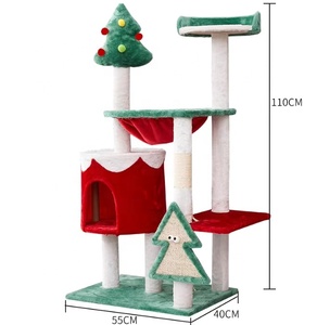 <span class=keywords><strong>Natale</strong></span> serie gatto arrampicata telaio letto gatto albero Scratching Board Sisal Villa integrato Non occupante giocattolo per il gioco del gatto - Product Image 4