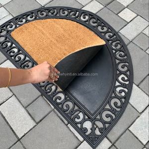 Interchangeable Outdoor Welcome Coconut Fiber Coco <b>Coir</b> Rubber <b>Doormats</b> with Insert - Product Image 4