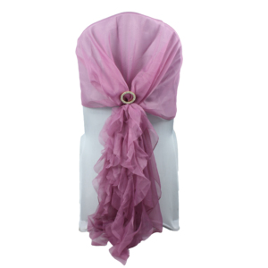 suministro de fábrica al por mayor barato banquete boda satén flor silla fajas - Product Image 1