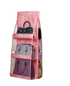 Household storage 6 Shelf hanging storage bag for handbag hanging mesh bag closet organizer dust cover bag organizer