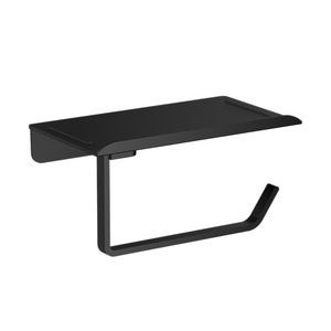 Porte-papier toilette sans perçage, étagère de salle de bain rectangulaire multifonction avec support pour téléphone, design étanche - Product Image 3