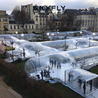 Dôme gonflable transparent pour l'observation des étoiles, tente dôme igloo pour les stations balnéaires et les espaces extérieurs pour les clients