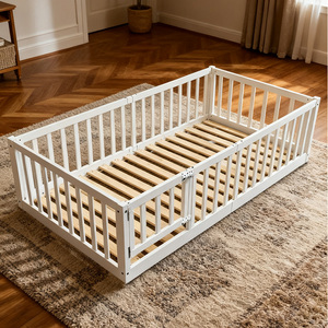 Box per Bambini in Legno di Alta Qualità, Lettino <span class=keywords><strong>Montessori</strong></span> per Neonati e Bambini - Product Image 2