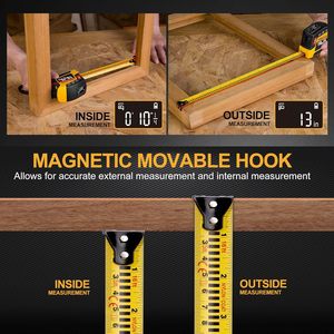Cinta Métrica Digital Recargable, Regla de Medición con Unidades Ft/Ft+in/in/M/CM/<span class=keywords><strong>MM</strong></span> - Métrica y <span class=keywords><strong>en</strong></span> Pulgadas, Herramienta de Medición - Product Image 3