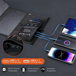 แผงโซลาร์เซลล์ Alecter APH-FB31 แบบพับได้ น้ำหนักเบา ประสิทธิภาพสูง ผลิตจากซิลิคอนโมโนคริสตัลไลน์ สีดำ 30 วัตต์ 20 เซลล์ 23% - Product Image 4
