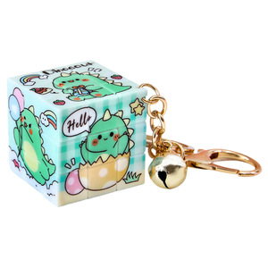 Portachiavi <span class=keywords><strong>Cubo</strong></span> <span class=keywords><strong>di</strong></span> <span class=keywords><strong>Rubik</strong></span> a Tema Cartone Animato, Regalo Creativo Antistress in Metallo, Accessorio per Zaino Studenti, Ciondolo Portachiavi - Product Image 3