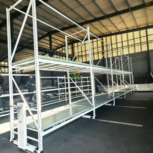 Rak Meja Tanam Bergerak V Track 5x10 4x8, Rak Meja Tanam Kustom dengan Tiang LED dan Teralis untuk Rumah Kaca Pertanian, Budidaya Dalam Ruangan - Product Image 3