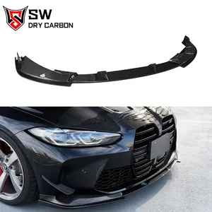 Khô Sợi Carbon 3D Phong Cách Phía Trước Môi Thấp Hơn Cho BMW G80 M3 G82 G83 M4 Phía Trước Bumper Splitter Lip Khuếch Tán Bìa Trim