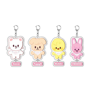 Llavero de acrílico KPOP de dibujos animados StrayKids al por mayor, accesorios personalizados para colgar en el bolso, artículos periféricos de estrellas, impresión UV, a la moda - Product Image 1