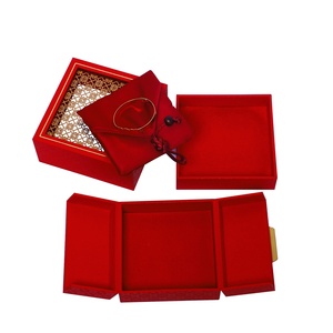 Modern Style <b>Book</b> Shape Chinese Wooden Jewelry Packaging <b>Boxes</b> Vintage Solid Wooden Jewelry Organizer with Pouch Cloth - Product Image 2