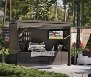 Nuovo Cucinotto <span class=keywords><strong>da</strong></span> Esterno Personalizzato Youya con Forno Pizza e Griglia, Cucina <span class=keywords><strong>da</strong></span> Esterno <span class=keywords><strong>a</strong></span> <span class=keywords><strong>Gas</strong></span> con Tettoia per <span class=keywords><strong>Campeggio</strong></span>/Giardino/Patio - Product Image 4