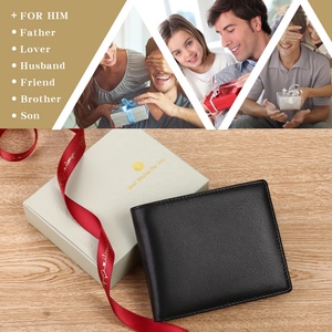 Hot-Selling Men Genuine Leather RFID Blocking Vintage Short Wallet Multi-Card Large-Capacity Open Closure Custom Logo Money Clip - Product Image 6