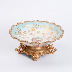 <span class=keywords><strong>Maison</strong></span> Hôtel Vaisselle 6 Pièces Ensemble Elégant Rond Bleu Collations De Légumes <span class=keywords><strong>Assiette</strong></span> De Fruits - Product Image 4