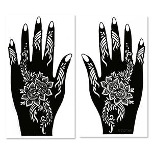 Cinq dix GMPC/Sedex/ISO/EUDR main temporaire Sexy corps <span class=keywords><strong>henné</strong></span> tatouage pochoirs Style indien papier <span class=keywords><strong>henné</strong></span> autocollant personnalisé - Product Image 3