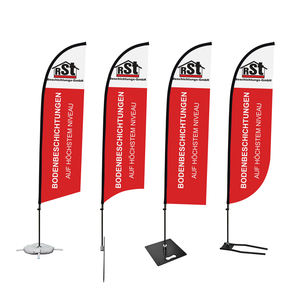 Оптовая продажа, водонепроницаемый рекламный флаг на заказ, летающий каплевидный флаг с перьями, двусторонний принт, пляжный флаг с перьями - Product Image 4