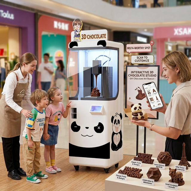 Personalized 3D Chocolate Printing Vending Machine Smart Touch Screen Chocolate Vending Machine for Sale