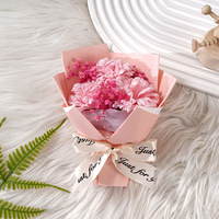 QY Dekorasi Pesta Rumah Pernikahan Ornamen Hari Valentine Hari Guru Hadiah Bunga Abadi Buket Bunga Sabun Mini Buatan