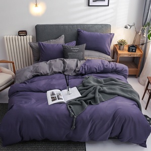 Juego de Ropa de Cama de 4 Piezas, Color Amarillo Sólido, 1 Sábana Plana, 1 Funda Nórdica, 2 <span class=keywords><strong>Fundas</strong></span> de Almohada - Product Image 5