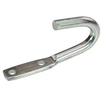 Rope hooks for mounting to steel or aluminum decks applied to trailers for securing rubber tarp straps or rubber rope