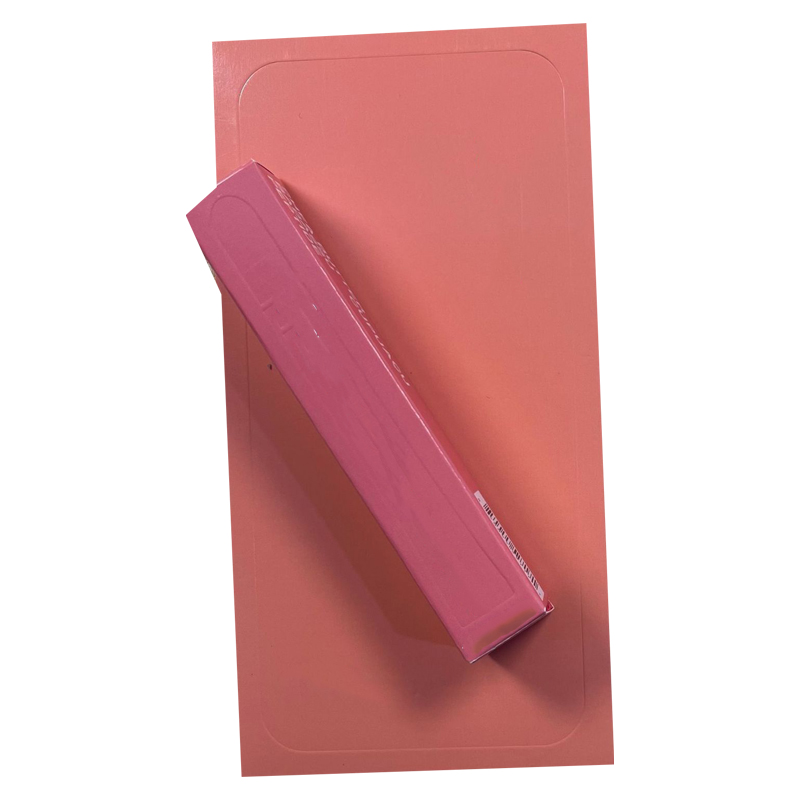 Orange - noyau de pêche avec logo (avec rouge à lèvres)