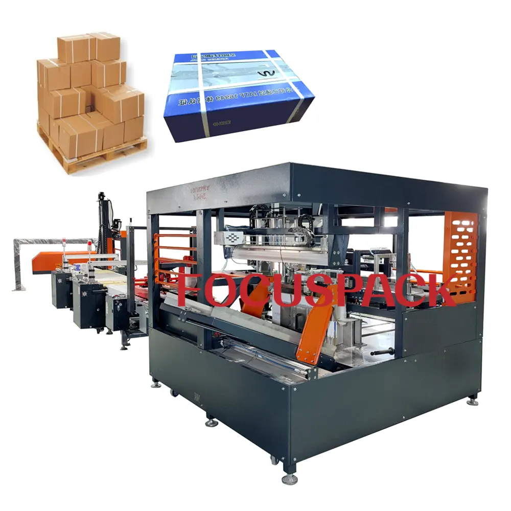 Carton sealing strapping machine with printer for packing line Focus Machinery 2024 hot product