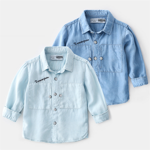 Fabricante Chino de Camisas de Mezclilla de Algodón Suave para Niños, Disponibles en Ali Online Shopping - Product Image 1