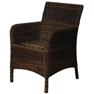 Wicker resort furniture cane plastic dining chair luxury modern hotel outdoor restaurant rattan chair