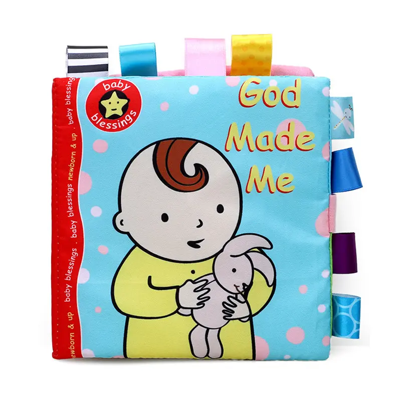 Baby early education cloth book with sound can not be torn and can be bitten baby enlightenment education English educational to