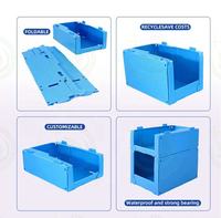 Bacs de picking pliables en PP personnalisables pour entrepôt d'usine, bacs de stockage recyclables en plastique de taille sur mesure