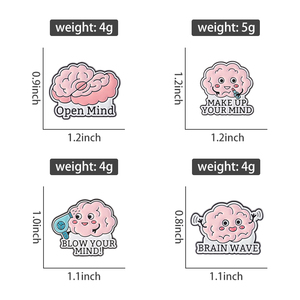 Questions de santé mentale esprit ouvert cerveau émail broche personnalisé maquillage votre esprit broches sac à dos revers Badge bijoux cadeau pour les amis - Product Image 6